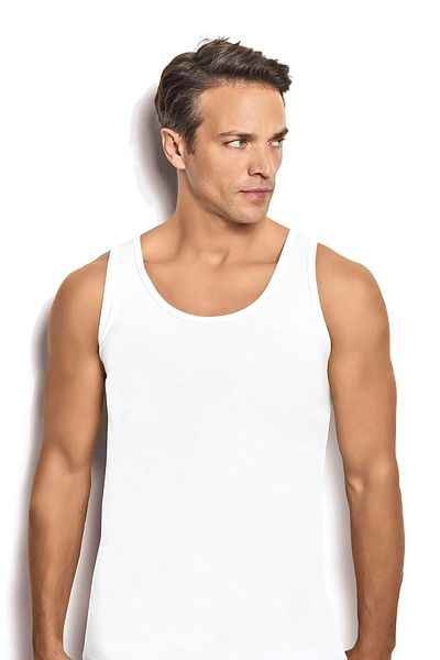 Jiber 250 Men's Economical Pack of 2 Wide Collar Modal Cotton Undershirt