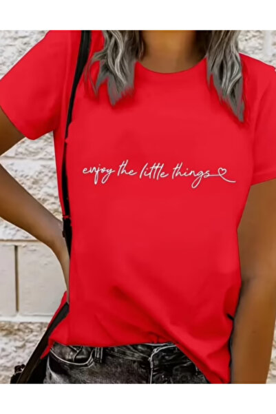 Kadın t-shirt, Baskılı t-shirt, Rahat Kesim, Casual tişört