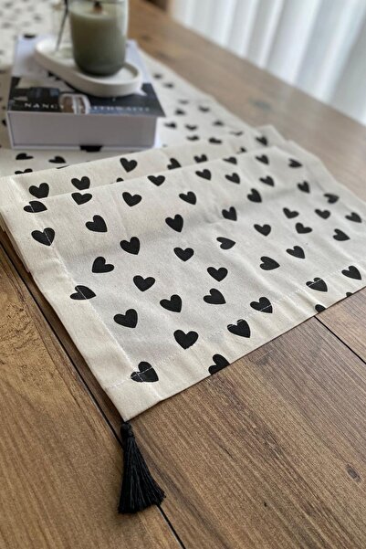 bufidik نمط القلب المطبوع شرابة مفصلة عداء 40x140