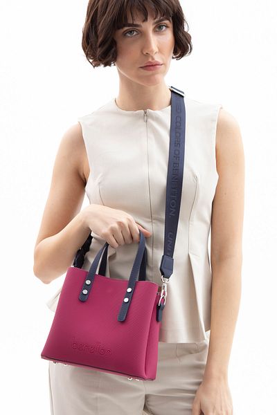 United Colors of Benetton Benetton Women's Shoulder Bag - Plum-Navy Bnt1589