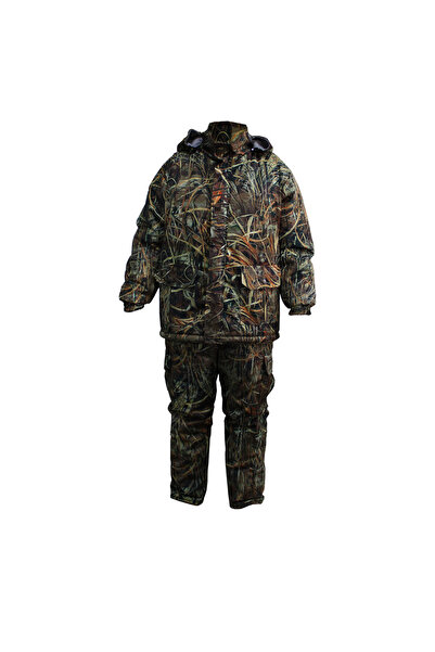 SOLANO FISHING Saz Desen Max4 Avcı Takımı Su Geçirmez Avcı Montlu Takım,