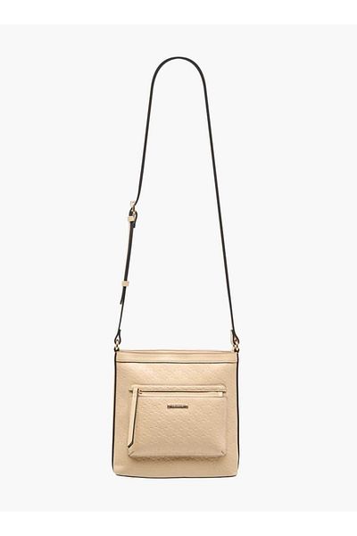 Celeste Monogram Embossed Crossbody Bag with Adjustable Strap