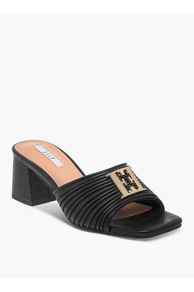 ELLE Women's Logo Accent Slip-On Sandals with Block Heels
