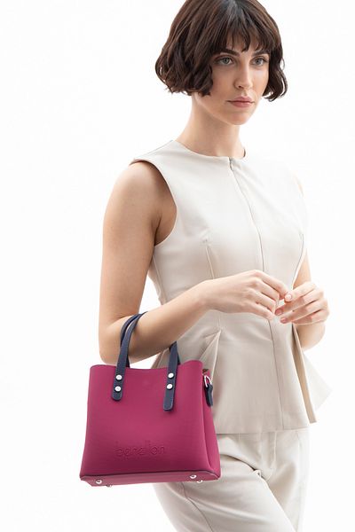 United Colors of Benetton Benetton Women's Shoulder Bag - Plum-Navy Bnt1589
