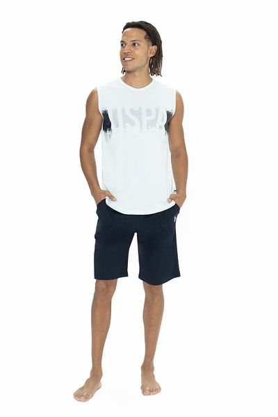 U.S. Polo Assn. Set tricou și pantaloni scurți fără mâneci pentru bărbați, U.S. Polo Lisa