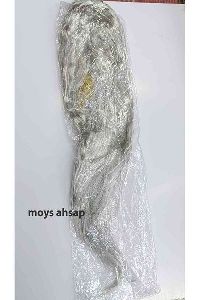 moysahsap party&ahşap 55cm Color Options Synthetic Wig with Hair Pieces - 1 Piece with Mesh and Elastic
