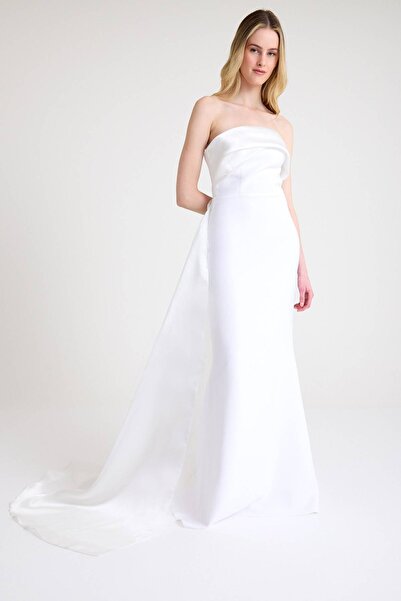 bontesel Beyaz Nikah Elbisesi Nişan Elbisesi Söz Elbisesi