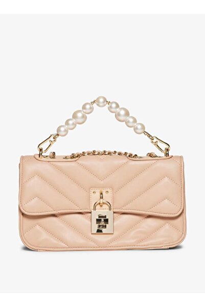 Steve Madden Steve Madden Quilted Crossbody Bag with Pearl Handle and Twist Lock Closure