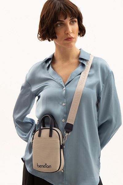 United Colors of Benetton Benetton Women's Shoulder Bag - Stone and Laci Bnt1625