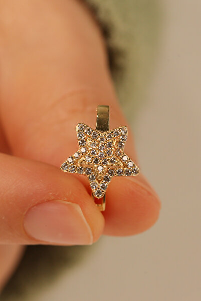 Çgk Çiğdem Gürel Kuyumculuk Yıldız Altın Küpe