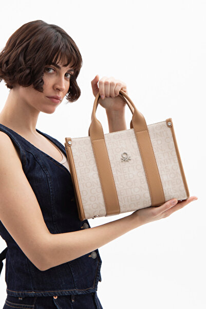 United Colors of Benetton Geantă de mână Beneton pentru femei - Bej-Camel BNT...