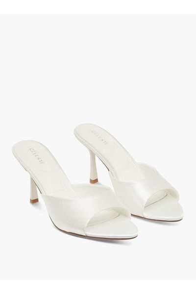 Celeste Women's Open Toe Slip-On Sandals with Stiletto Heels