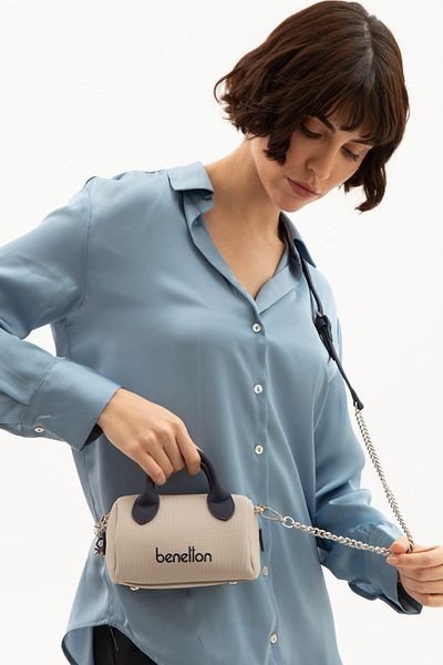 United Colors of Benetton Benetton Women's Stone-Navy Crossbody Bag - Bnt1593