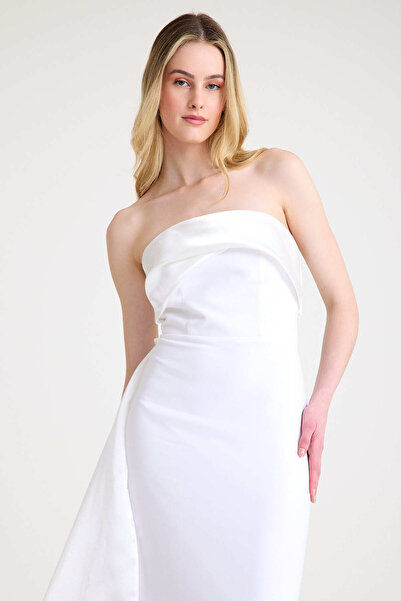 bontesel Beyaz Nikah Elbisesi Nişan Elbisesi Söz Elbisesi