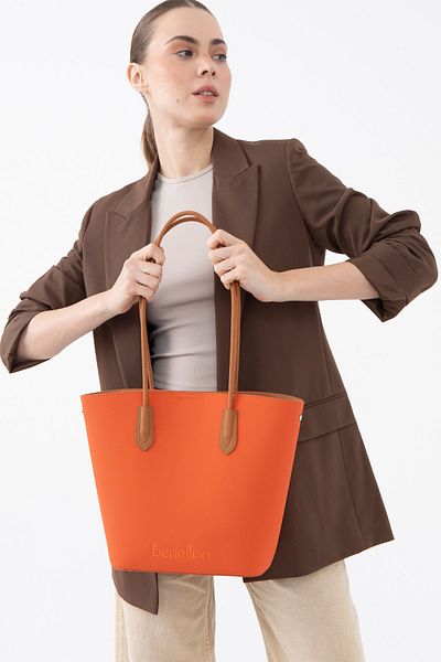 United Colors of Benetton Benetton Women's Shoulder Bag - Orange-Camel Bnt1609