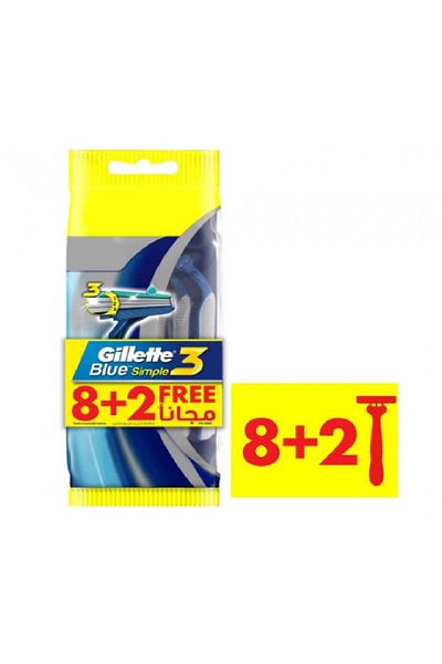 Gillette Gillette Blue3 Simple 8 Razor + 2 Free