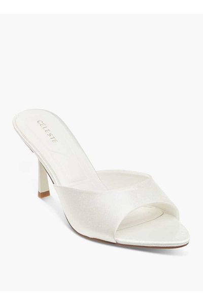 Celeste Women's Open Toe Slip-On Sandals with Stiletto Heels