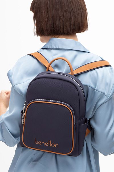 United Colors of Benetton Benetton Women's Backpack - Navy/Camel Bnt1605