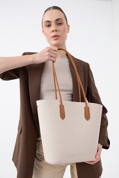 United Colors of Benetton Geantă de umăr Benetton pentru femei - Bej/Camel BNT1609