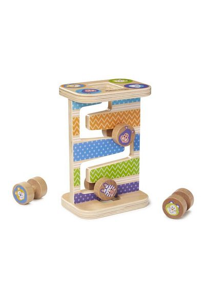 Melissa & Doug Zig-Zag wooden baby rollercoaster