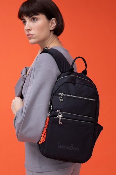 United Colors of Benetton Benetton Women's Backpack - Black - Bnt1463