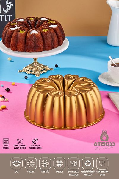 Amboss Yellow Amethyst 26 cm Cast Cake - Mold