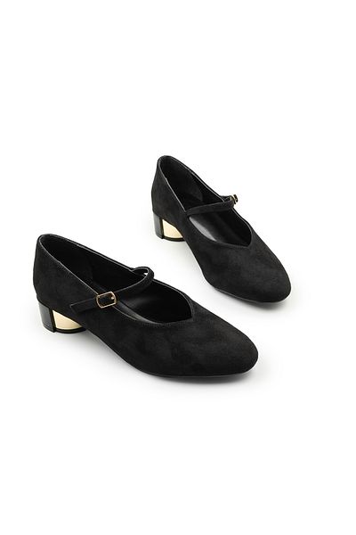 ANTEPSEPETİ Black Suede Strap Shoes
