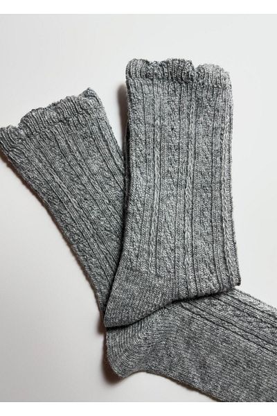 Rumon Knitted Patterned Wool Women's Socks