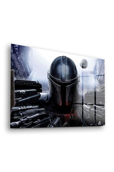 Decovetro Pictură Mandalorian Shooting Sticla 30x40 Cm