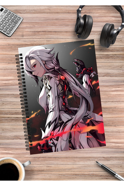 mertfigur Caiet cu spirală Genshin Arlecchino Anime A5 (50 coli)