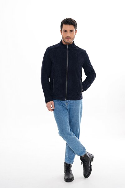 Metins Leather Erkek Süet Deri Mont