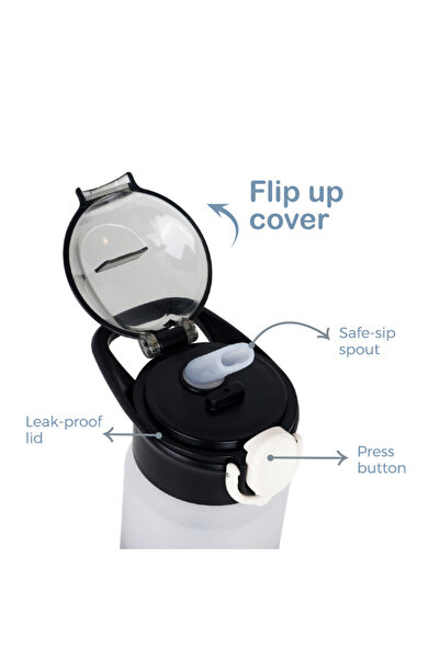 Eazy Kids Water Bottle 500ml wt Handle - Black