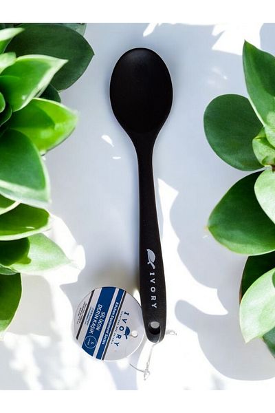 IVORY Fireproof Non-Stick Silicone Spoon Set Colors May Vary.
