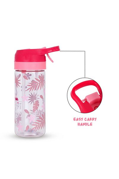 Eazy Kids Tritan Water Bottle w/ Spray Tropical Pink, 420ml