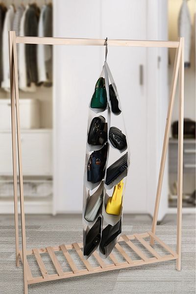 ADARYA HOME 10 Pockets In-Cabinet Bag Shoe Organizer (Anthracite)