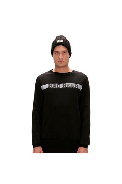 Bad Bear Black Reflect Bear Crewneck Sweatshirt