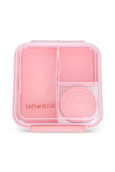 Eazy Kids 3/4/5 Compartment Convertible 1250ml Bento Lunch Box with 150ml Gravy Bowl - Pink