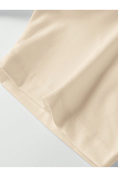 Benisengiydir Γυναικείο μπλουζάκι με στάμπα μπεζ Cheerry Crew Neck