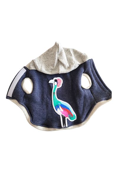 atelyu Cat Dog Suit Denim Look Cardigan Coat Vest