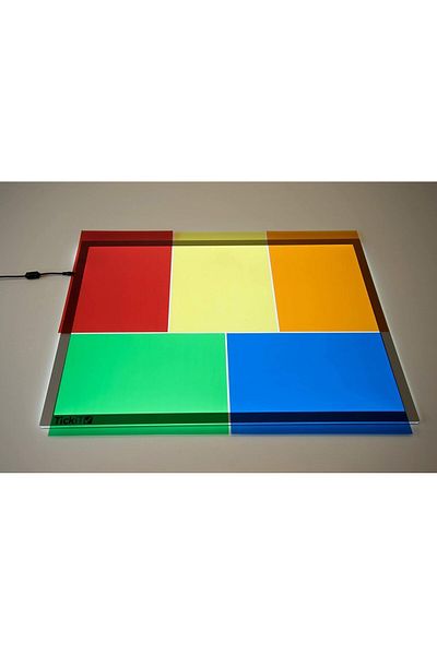 TickiT Translucent colored acetate sheets for light tables and tables
