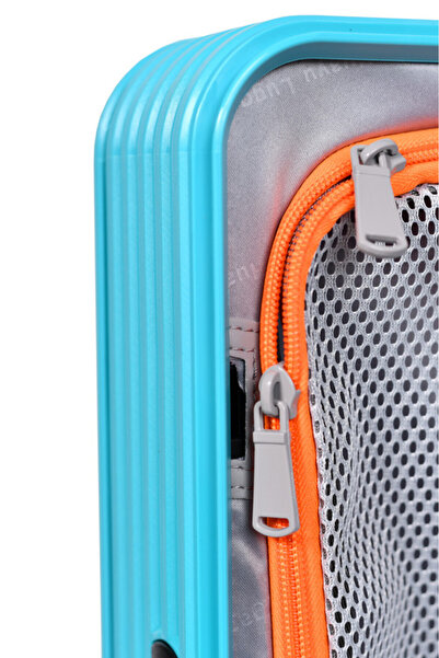 MORANO Morano Cabin Suitcase 20 Inch 4 Wheel Spinner with TSA Lock Blue