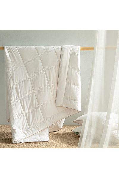 Chakra Soya Quilt 195x215 Cm White