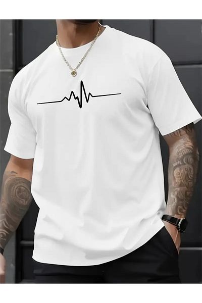 Elfa Tekstil Unisex Special Gift for Valentine's Day Tshirt Oversize Cut Loose Two Thread
