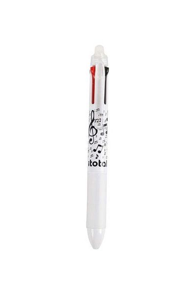ITOTAL Erasable pen, multicolor, with retractable mechanism, 4 colors, with music design, iTotal