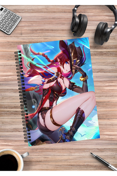 mertfigur Genshin Chasca Spiral Notebook A5 (50 Sheets)