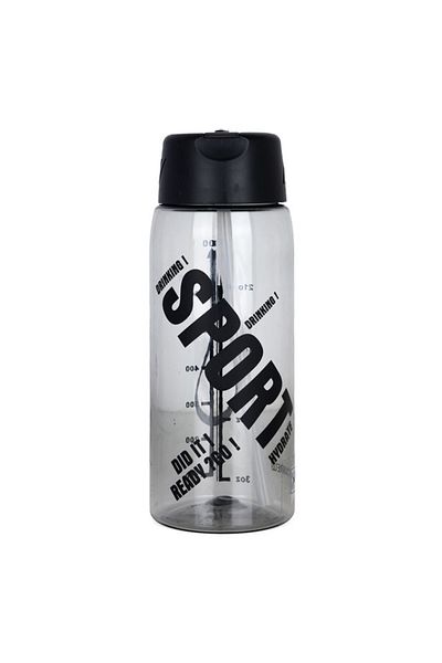 Hydrobrew Water Bottle 800ml with Grab String - Black