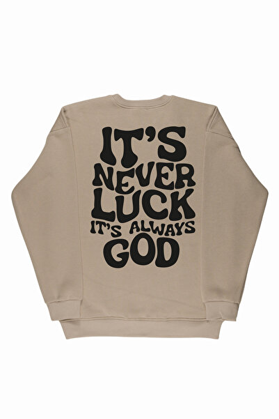By Caspita Fashion Lenithra Always God Back Štampano Unisex Oversize kroj Bež...