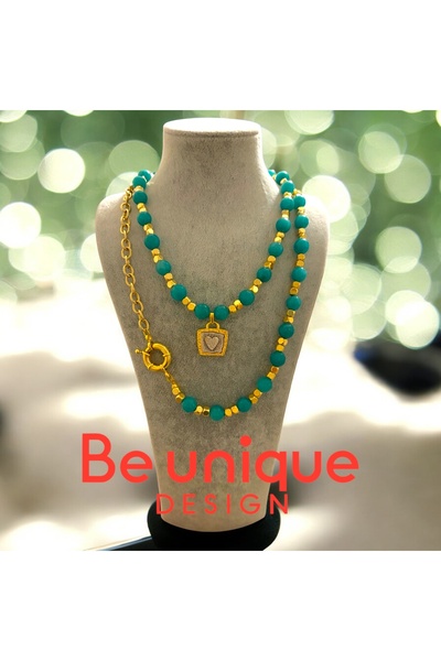 Be Unique Design Aqua Kolye Seti