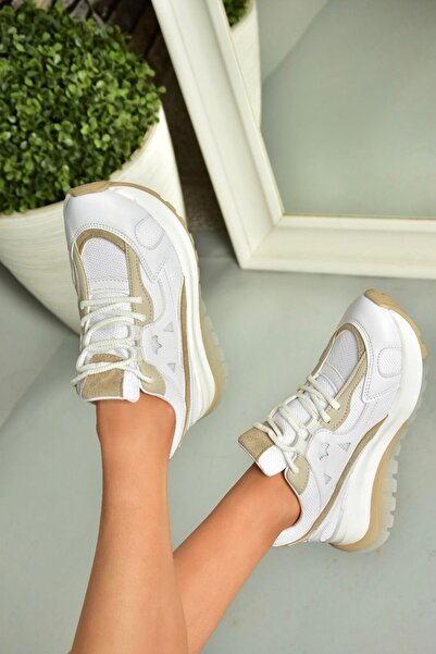 Fox Shoes U973213809 Bele sportske cipele sa debelim đonom Patike s