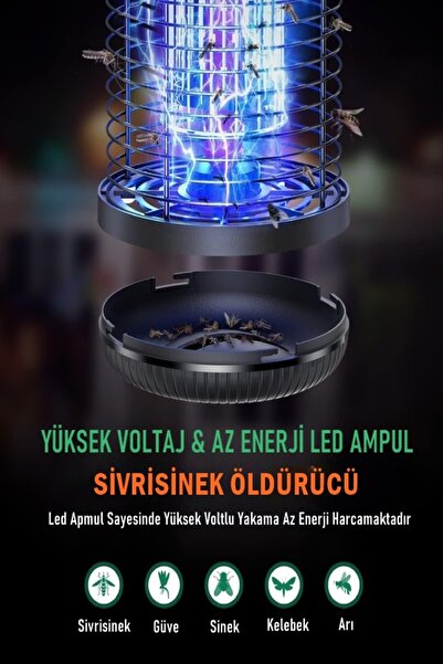 Rowenger MO8C UV-LED İç Ve Dış Mekan Elektrikli Sinek Öldürücü Sivri Sinek Öldürücü Lamba